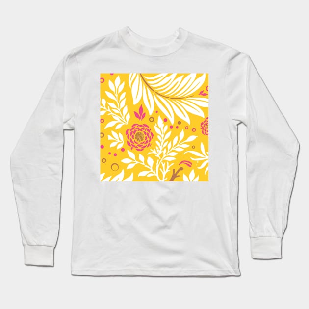 Floral Design 10 Long Sleeve T-Shirt by B&K